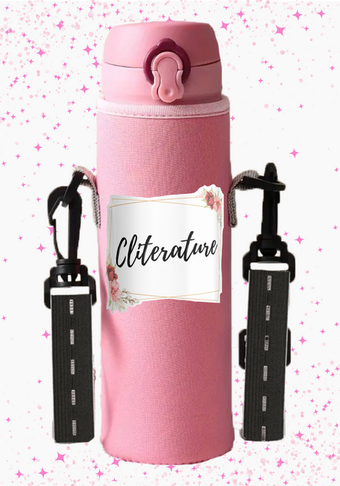 Bookish Gift - Romance Reader Gift - Charm Design Neoprene Drink Carrier with Jibbly Strap