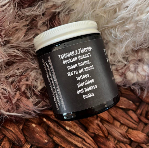 A Scent Story Candle Co - Tattooed, Pierced & Bookish | Bookish Candle | Soy Wax 4oz