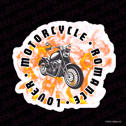 Bookish Gift - Romance Reader Sticker - Motorcycle Romance Lover Waterproof Vinyl Sticker