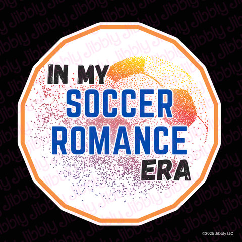 Bookish Gift - Romance Reader Sticker - In My Soccer Romance Era Waterproof Vinyl Sticker
