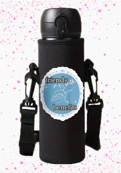 Bookish Gift - Romance Reader Gift - Charm Design Neoprene Drink Carrier with Jibbly Strap