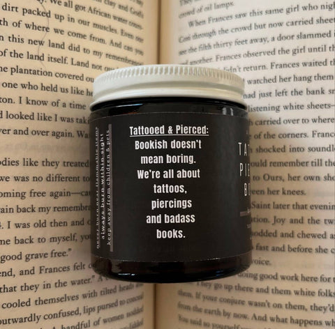 A Scent Story Candle Co - Tattooed, Pierced & Bookish | Bookish Candle | Soy Wax 4oz