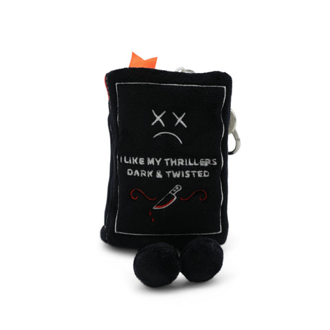 Punchkins - "I Like My Thrillers Dark & Twisted" Book Plush Bag Charm