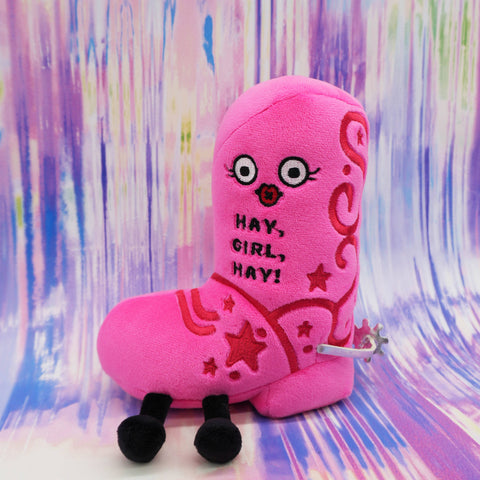 Punchkins - "Hay Girl Hay" Pink Cowboy Boot Plushie