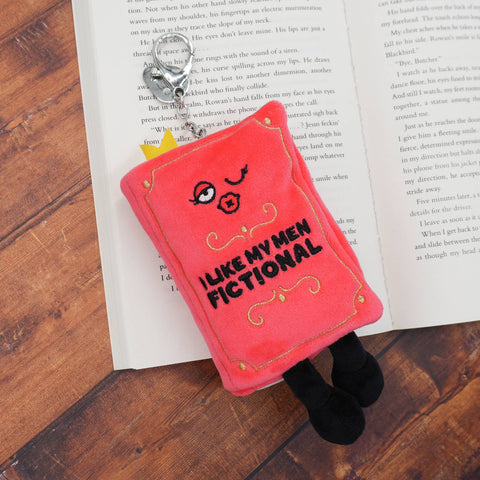 Punchkins - "I Like My Men Fictional" Book Plush Bag Charm