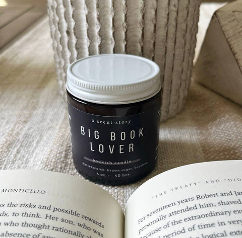A Scent Story Candle Co - Big Book Lover | Bookish Candle | Soy Wax, 4 oz