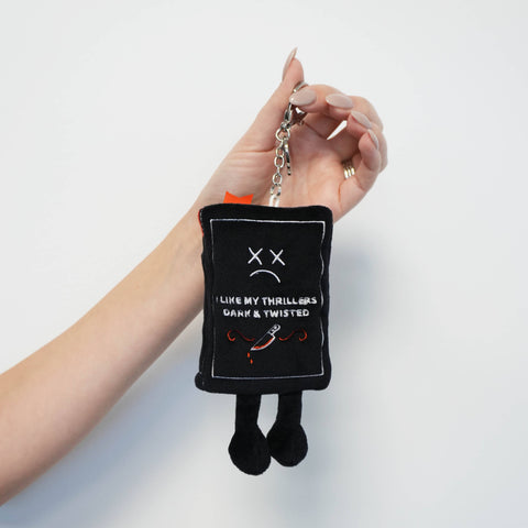 Punchkins - "I Like My Thrillers Dark & Twisted" Book Plush Bag Charm
