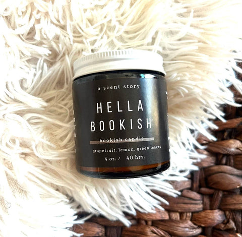 A Scent Story Candle Co - Hella Bookish | Bookish Candle | Book Themed Soy Wax 4oz