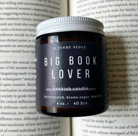 A Scent Story Candle Co - Big Book Lover | Bookish Candle | Soy Wax, 4 oz