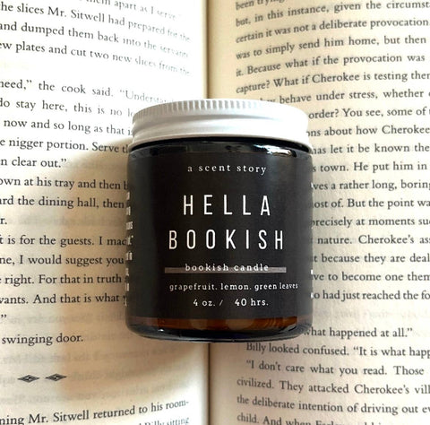 A Scent Story Candle Co - Hella Bookish | Bookish Candle | Book Themed Soy Wax 4oz
