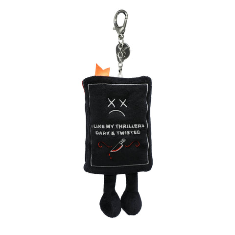 Punchkins - "I Like My Thrillers Dark & Twisted" Book Plush Bag Charm