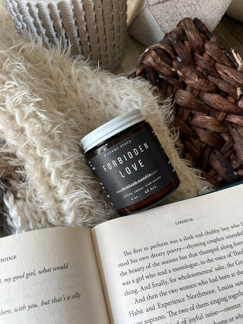 A Scent Story Candle Co - Forbidden Love -  Bookish Candle | Book Themed Candle