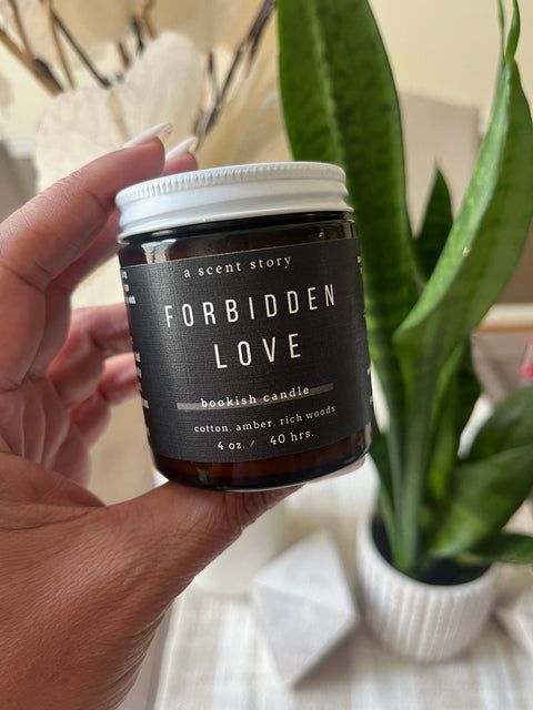 A Scent Story Candle Co - Forbidden Love -  Bookish Candle | Book Themed Candle