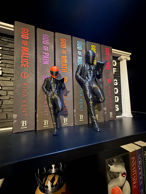 Create Fantasy Crafts - Reading Biker | Bookshelf Decor | Customizable Helmet Color