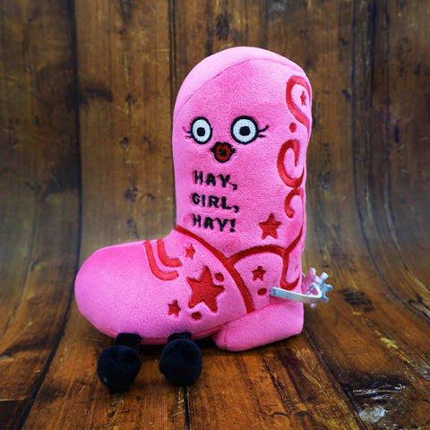 Punchkins - "Hay Girl Hay" Pink Cowboy Boot Plushie