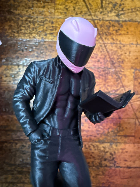 Create Fantasy Crafts - Reading Biker | Bookshelf Decor | Customizable Helmet Color