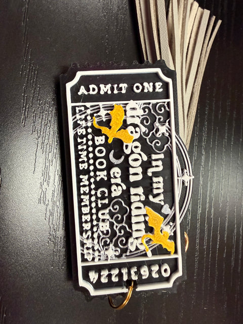 Bookish Ticket Key Chains