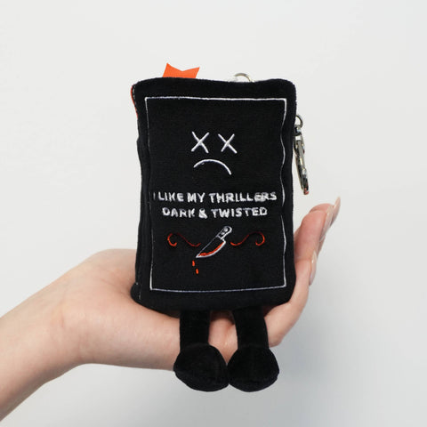 Punchkins - "I Like My Thrillers Dark & Twisted" Book Plush Bag Charm