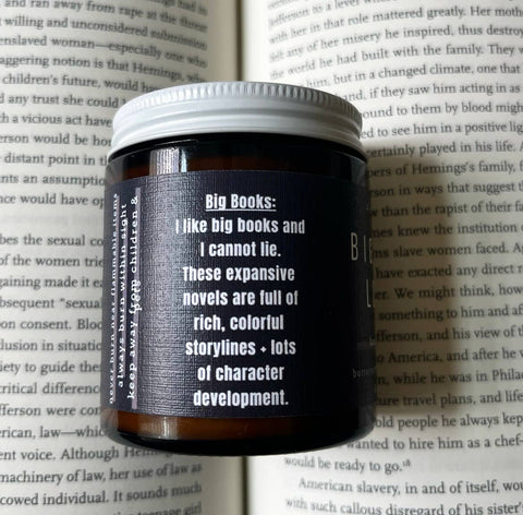 A Scent Story Candle Co - Big Book Lover | Bookish Candle | Soy Wax, 4 oz