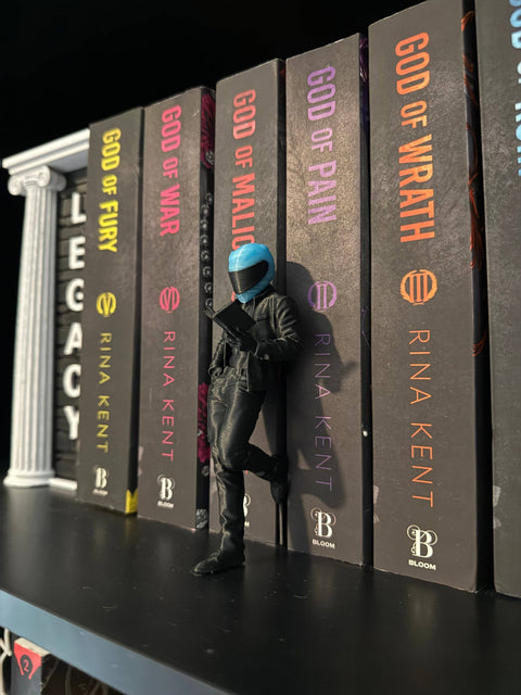 Create Fantasy Crafts - Reading Biker | Bookshelf Decor | Customizable Helmet Color