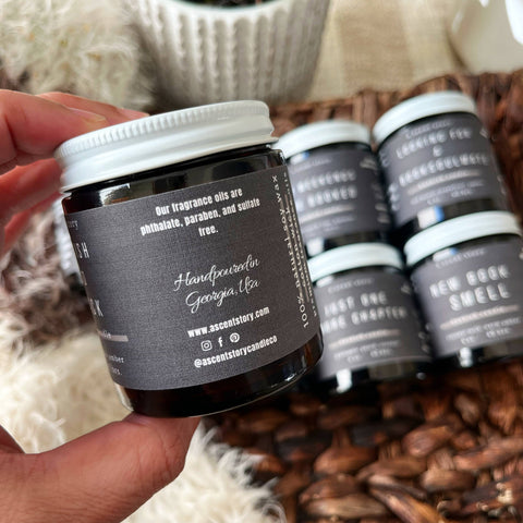 A Scent Story Candle Co - Bookish and Black -  Bookish Candle | Book Themed Candle