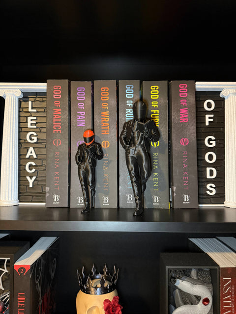 Create Fantasy Crafts - Reading Biker | Bookshelf Decor | Customizable Helmet Color